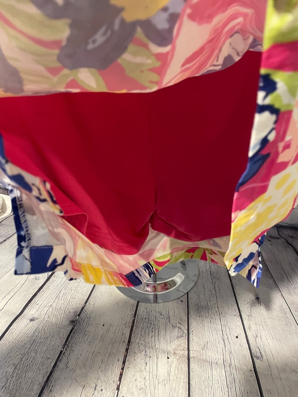 Rafaella Pink Floral Golf Skort with Blue & Yellow Accents Sz L - Picture 4 of 5